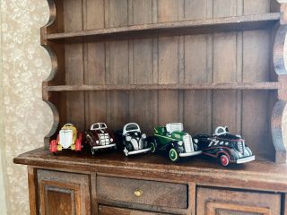 Vintage Dollhouse Miniature Green 1920s Toy Car Christmas Gift Shelf Sitter 2