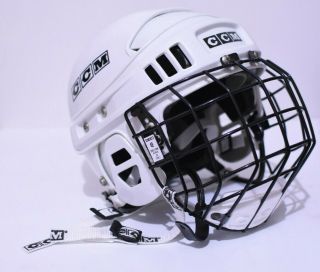 Rare Vtg Ccm Hockey Helmet Hecc Certified Astm F 1045 95 Sz Small 15 White Usa