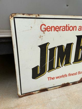 RARE 1970’s JIM BEAM Whiskey Bottle Advertising Sign 3