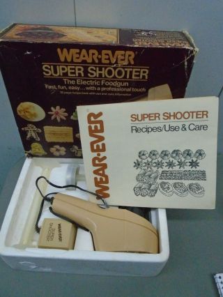 Vintage Wear Ever Shooter The Electric Food Gun Cookie Maker 70123