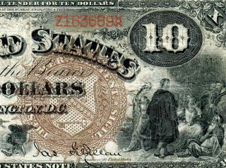 Hgr Sunday 1880 $10 Rare Jackass ( (x - Rare Fr 100))  Attractive Grade