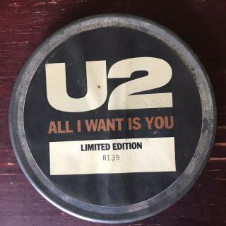 U2 7” 45 Single.  All I Want Is You.  Rare Film Canister Limited Edition.