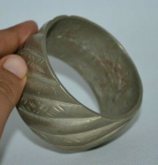 Extremely Rare Ancient Viking Bracelet Silver Color Artifact Quality 800 - 1200ad.