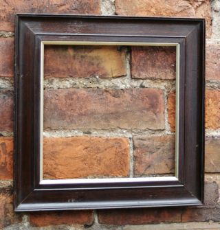 A Good Late C19th Oak Picture Frame With Gilt Slips.  Sight Size 9 5/8 " X 9 5/8 "