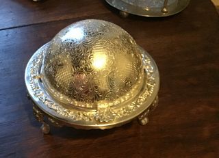 Silver Plate Butter Dish With Roll Top
