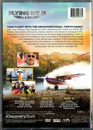 Flying Wild Alaska Season 2 (DVD,  2012,  3 - Disc Set) RARE Discovery Channel 2