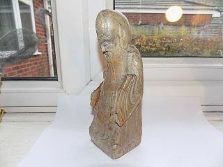 Antique Chinese Hand Carved Hardstone Wise Man Figure 18.  5 Cm Tall