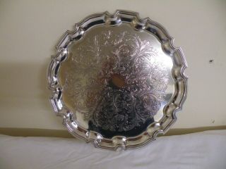 Vintage Cavalier Silver Plated Drinks Serving Tray