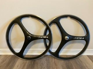 Rare Vintage Spin 700c Carbon Road Bike Wheels Wheel Set