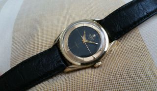 Vintage rare Universal Geneve Polerouter bumper automatic watch,  gold cap,  138SS 3