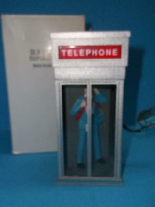 Hallmark 1995 Superman Ornament Phone Booth Magic Light & Motion Qlx7309d Rare