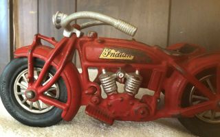 Rare All Hubley Cast Iron Indian Motorcycle Cop & Sidecar NOT RESTORED 4