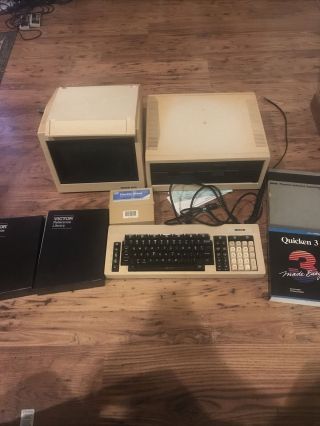 Rare Vintage Victor 9000 Computer Set With Monitot,  Keyboard,  And More