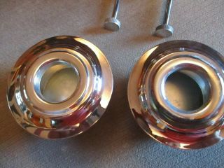 VTG.  SILVER PLATE SET OF 2 OIL/ALCOHOL WARMER,  HEATER FOR CHAFING DISH 3