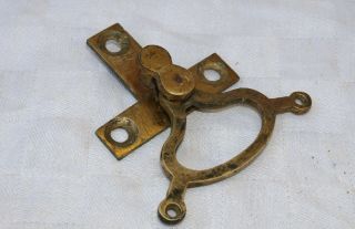 Reclaimed Antique Servants Butlers Maid Brass Door Bell Single Crank Pulley Pull