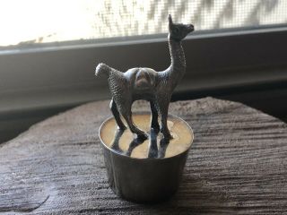 Vintage Sterling Silver Wine Bottle Stopper Cork Topper Mini Llama Figure Peru