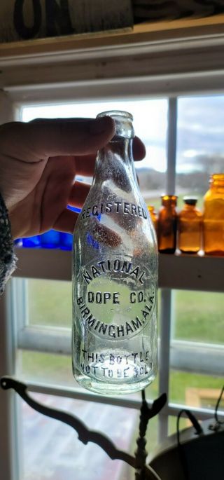 Rare National Dope Company Bottle Early 1900s Alabama