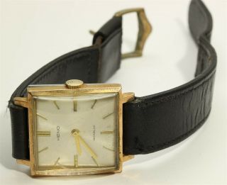 Vintage Heno Swiss Incabloc 17 Jewels Automatic Gold Tone Watch