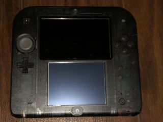 Nintendo 2ds Clear Charcoal Edition Handheld System Rare