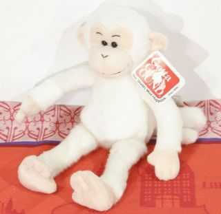 Gund Pee Wee Plush White Monkey 11 " Rare 2627 (aa2)
