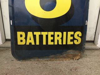 Vintage Rare Delco Batteries Metal Sign 6