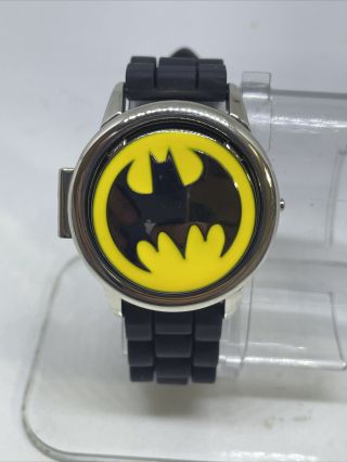 Batman Kids Bat4810 Silver Black Yellow Digital Watch Spinner 41