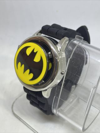 Batman Kids Bat4810 Silver Black Yellow Digital Watch Spinner 41 2
