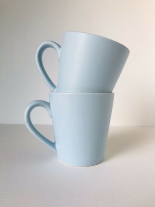 Nigella Lawson Home Set Of 2 Ceramic Mugs Cups Baby Blue Euc Rare Coffee