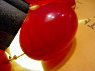 Antique Cherry Amber Beads Rare Faturan Bakelite Prayer Misbaha Necklace 70gr