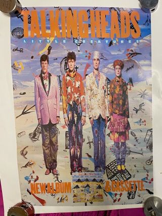 Talking Heads Little Creatures Rare Record Store Promo Poster In 1985