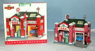 RARE 2006 LEMAX Coventry Cove AL ' S GAS STATION Christmas Lighted Building No Res 2