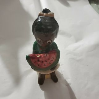 Rare Vintage Girl With Watermelon Salt And Pepper Shakers
