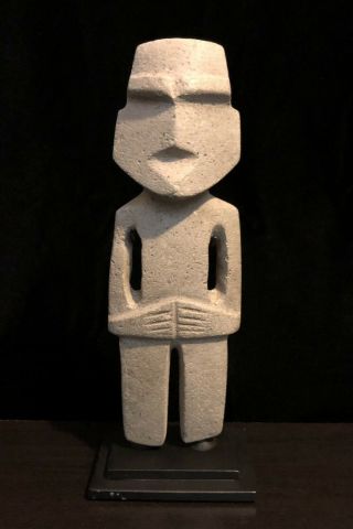 Pre - Columbian,  Mexico,  Mezcala,  Museum Quality,  Rare And Large Stone Figure