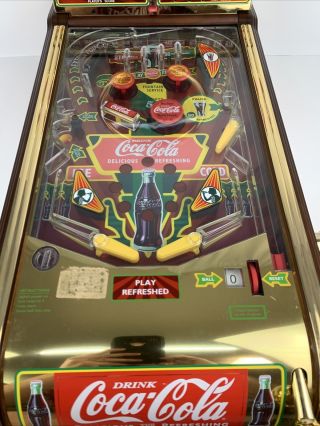 Rare Franklin Deluxe Edition Coca Cola Collector’s Coke Pinball Machine 2