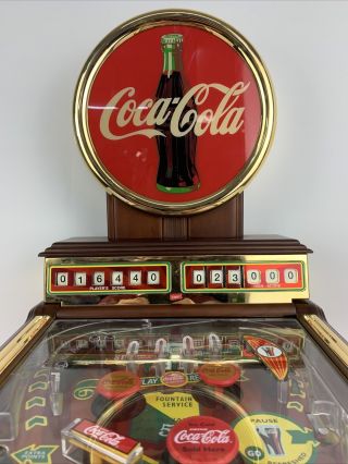Rare Franklin Deluxe Edition Coca Cola Collector’s Coke Pinball Machine 3