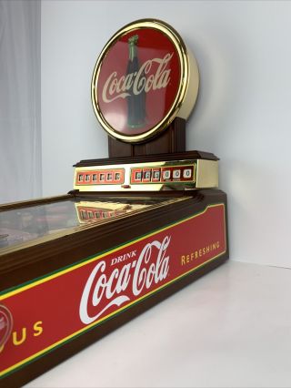Rare Franklin Deluxe Edition Coca Cola Collector’s Coke Pinball Machine 6