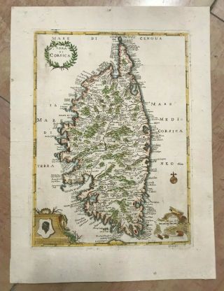 Corsica France 1769 Giovanni Lapis Rare Antique Map 18th Century Italian Edition
