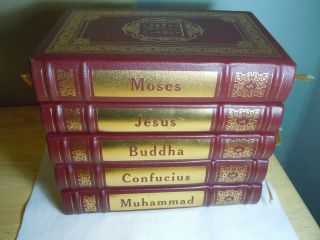 Founders Of Great Religions Easton Press Rare Complete 5 Vol.  Set Vgc 2001