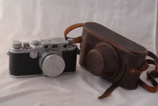 Rare Leica Iiic Sm Camera World War Ii Wartime 380509 With 50mm F/2.  0 Summtar