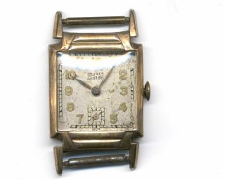 Gents Vintage 21 Jewels Bruner Master - Bilt Gf Swiss Watch C1950s