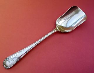 Mappin Webb Cheese Spoon Lion Crest Bead Antique Silver Plate Cutlery Sheffield