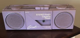 Rare Vintage Currents Stereo Cassette Player Radio 80s Boombox Rare