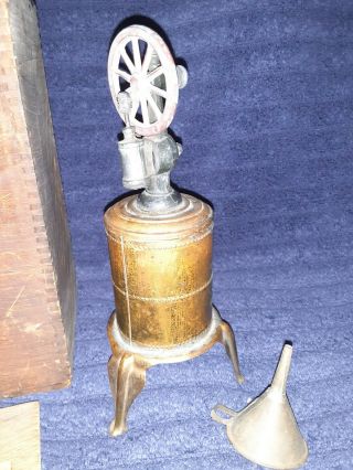 Antique rare Weeden upright No.  15 Vertical Steam Engine copper BOILER Toy 2
