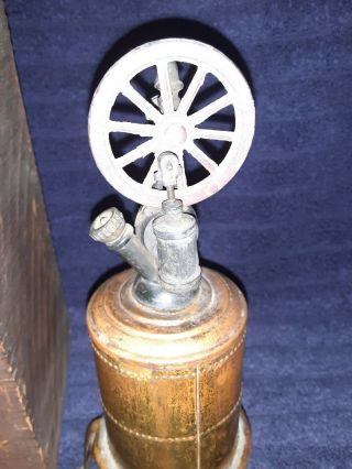Antique rare Weeden upright No.  15 Vertical Steam Engine copper BOILER Toy 4
