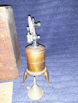 Antique rare Weeden upright No.  15 Vertical Steam Engine copper BOILER Toy 5
