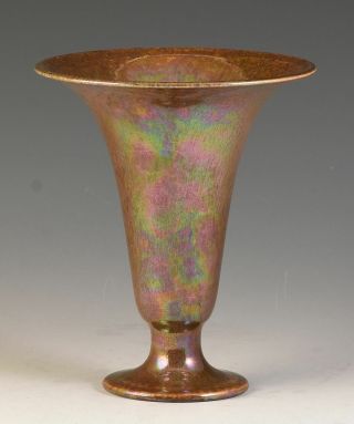 Ruskin Pottery Rare Bronze Lustre Vase C.  1924