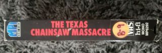 THE TEXAS CHAINSAW MASSACRE 1974 VHS UNCUT & UNEDITED OOPS RARE HORROR 3