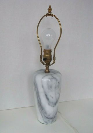 Mid Century Modern French Italian Polished Marble Alabaster Urn Shape Lamp 20 "