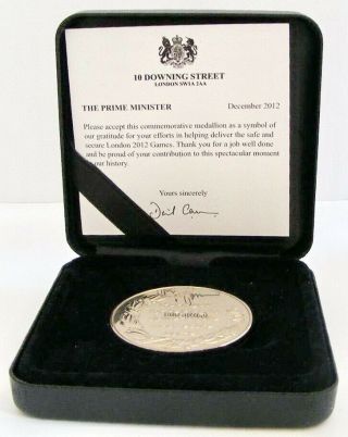 Rare: 2012 Olympic Volunteers Medal & Prime Minister Note W/case