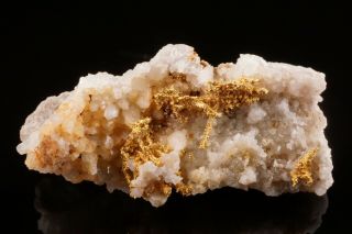 RARE LOCALE Native Gold on Quartz Crystal SKAMANIA,  WASHINGTON - Ex.  Lemanski 2